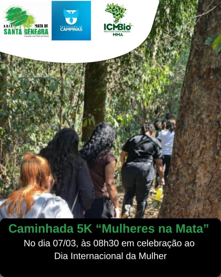 Fundação José Pedro de Oliveira abre inscrições para primeira edição da caminhada 5K “Mulheres na Mata” no dia 07 de março em celebração ao Dia Internacional da Mulher