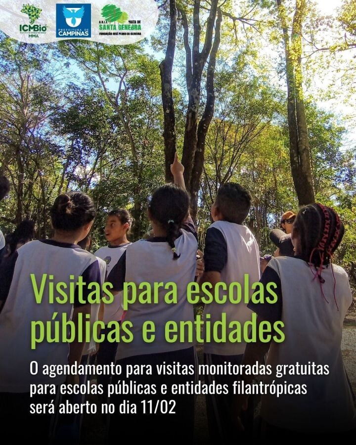 Agendamento para visitas de escolas públicas e entidades será aberto no dia 11/02