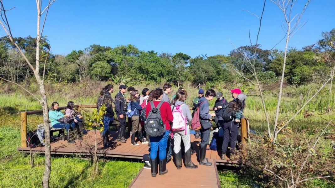 Estudantes do curso de Ecologia da UNESP Rio Claro participaram da aula de Campo na ARIE Mata de Santa Genebra