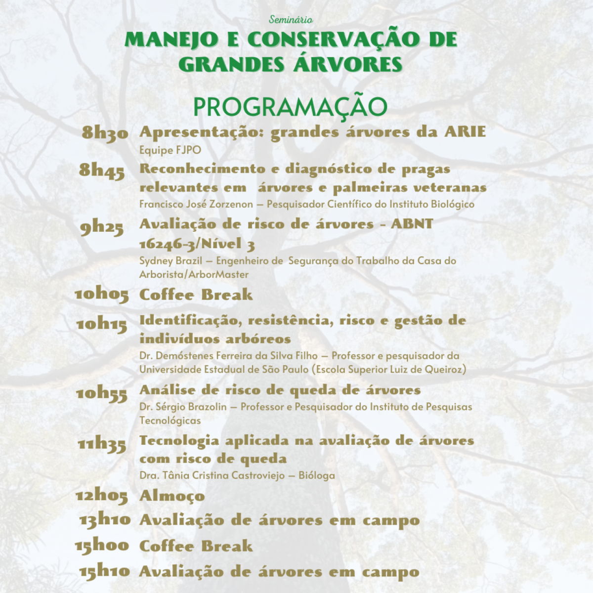 Seminário: Manejo e Conservação de Grandes Árvores